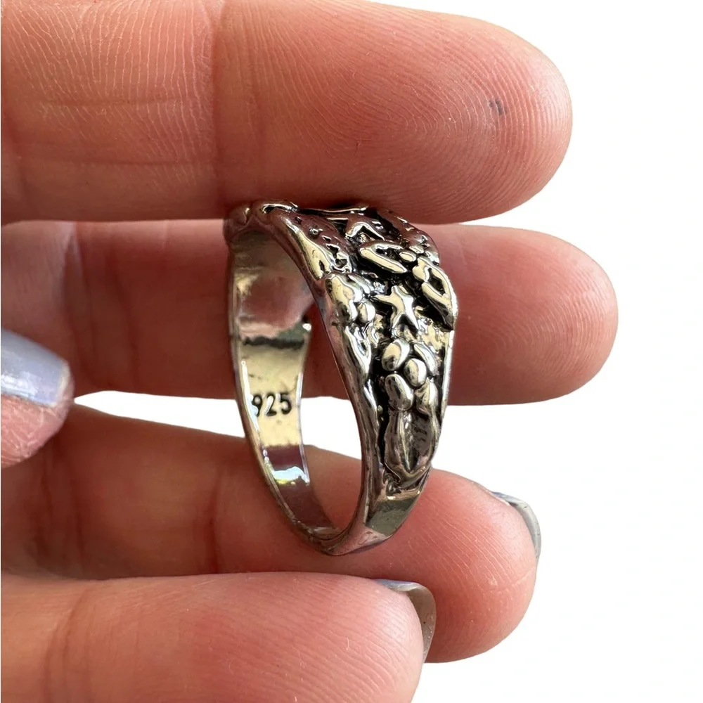 Sterling Silver Mushroom Design Ring